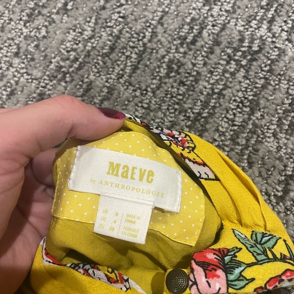 Anthropologie Maeve Myriam halter floral maxi dress size 4 - Picture 6 of 10